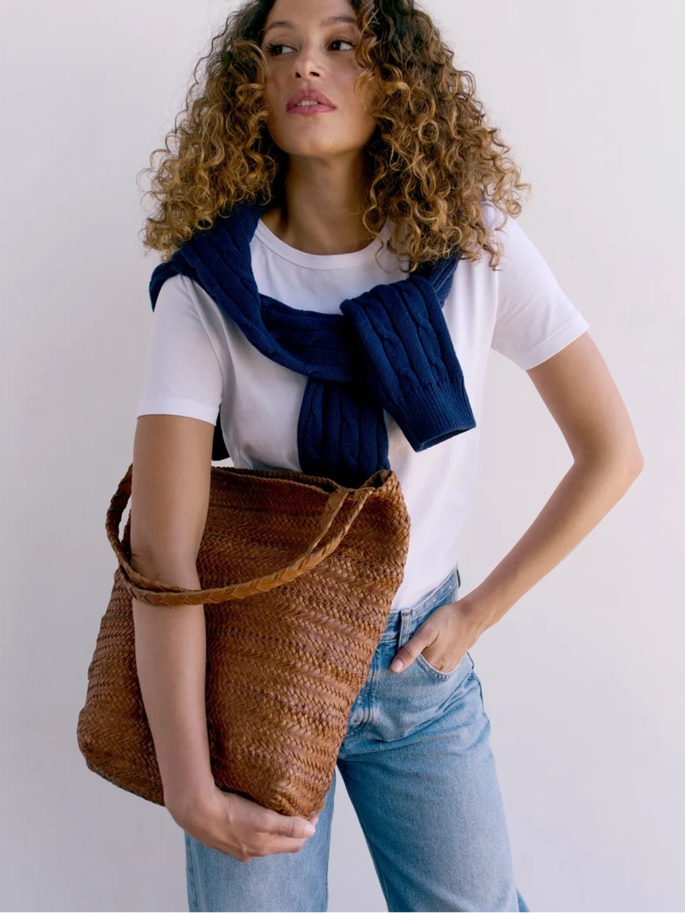 Latico Leather Studio bag in saddle brown